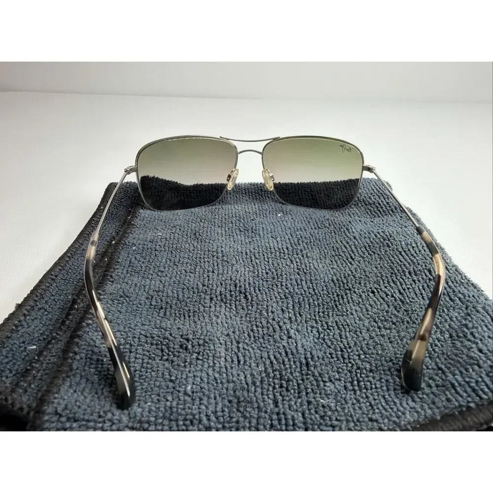 VTG Maui Jim Wiki Wiki Gray Lens MJ-246-17 Silver Titanium Aviator Sunglasses